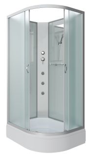 Душевая кабина Niagara NG-33294-14LBKG с гидромассажем 120x90см серебро/матовое